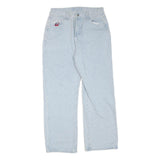 Womens Light Blue Regular Fit Straight Cotton Blend Jeans W30 L29 Casual Denim