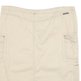COLUMBIA Womens Beige Cargo Skirt Knee Length Cotton Blend Drawstring M Outdoor