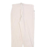 Womens Cotton Blend Slim Fit White Slim Trousers W30 L28 Zip Closure Casual