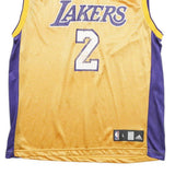 ADIDAS Mens Yellow & Purple Lakers Basketball Jersey L Sleeveless V-Neck Fisher