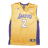 ADIDAS Mens Yellow & Purple Lakers Basketball Jersey L Sleeveless V-Neck Fisher