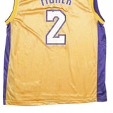 ADIDAS Mens Yellow & Purple Lakers Basketball Jersey L Sleeveless V-Neck Fisher