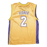 ADIDAS Mens Yellow & Purple Lakers Basketball Jersey L Sleeveless V-Neck Fisher