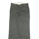 DICKIES Mens Cotton Blend Regular Fit Straight Trousers Grey W30 L30 Workwear