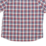 LEE Mens Red & Blue Checked Cotton Blend Shirt 2XL Button Down Casual Summer