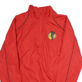 NHL Mens Red Jacket XL Polyester Plain Zip Up Lightweight Sportswear