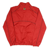 NHL Mens Red Jacket XL Polyester Plain Zip Up Lightweight Sportswear