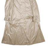 CLAUDE HAVREY Womens Beige Long Sleeve Button Jacket L Polyester Plain Elegant