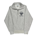 Reverse Weave Champion Boston 1/4 Zip - Small Gray Cotton Blend