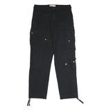 BDG Womens Cotton Blend Black Regular Fit Cargo Trousers W35 L34 Casual Utility