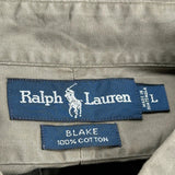 Blake Ralph Lauren Shirt - Large Khaki Cotton