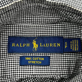 Ralph Lauren Checked Short Sleeve Shirt - Small Black & White Cotton