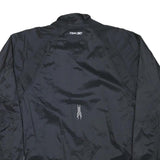 REEBOK Womens Black Zip Polyester Blend Jacket XL Plain Lightweight Sportswear