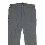 EDMONTE Mens Regular Grey Cargo Trousers W38 L33 Polyamide Blend Zip Closure