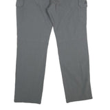 EDMONTE Mens Regular Grey Cargo Trousers W38 L33 Polyamide Blend Zip Closure