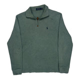 Polo By Ralph Lauren 1/4 Zip - Small Gray Cotton