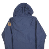 COLUMBIA Mens Blue Outdoor Jacket S Polyester Blend Zip Hooded Plain