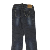 IXS Womens Blue Denim Regular Fit Straight Leg Cotton Blend Medium Wash W28 L34