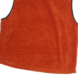 WOOLRICH Mens Orange Polyester Zip Jacket XL Fleece Outdoor Casual Vest