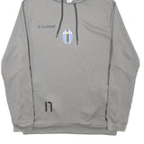 HUMMEL Mens Grey Hoodie M FC Orion Crest Pullover Sportswear