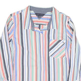 TOMMY HILFIGER Womens Multicolour Stripe Shirt XL Casual Button-Up Cotton