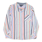 TOMMY HILFIGER Womens Multicolour Stripe Shirt XL Casual Button-Up Cotton