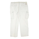 CARHARTT Mens Cotton Blend White Workwear Regular Straight Trousers W40 L32