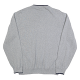 NAUTICA Mens Grey Cotton Plain V-Neck Regular Fit Jumper L Casual Classic