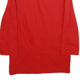 SONIA RYKIEL Womens Red Jacket L Woven Button Classic Elegant Lightweight