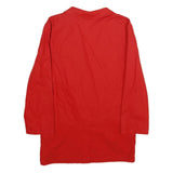 SONIA RYKIEL Womens Red Jacket L Woven Button Classic Elegant Lightweight