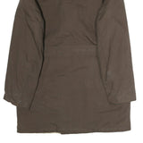 Mens Brown Black Collar Button Jacket L Cotton Blend Classic Formal Outerwear