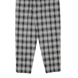 Womens Relaxed Black & White Check Trousers W25 L28 Polyester Blend Zip Closure