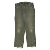 Dickies Carpenter Trousers - 36W 27L Green Cotton