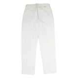 CALVIN KLEIN Mens Jeans White Regular Straight Denim Raw W28 L31 Zip Cotton