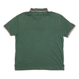 POLO RALPH LAUREN Womens Green Short Sleeve Plain Polo Shirt M Cotton Blend