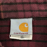 Carhartt Checked Flannel Shirt - Large Red Cotton