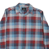 WIND RIVER Mens Blue & Red Check Cotton Blend Shirt L Long Sleeve Casual