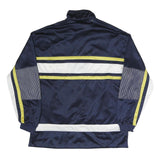 HEROD SPORT Mens Navy & White Sports Jacket L Polyester Blend Zip Track Top