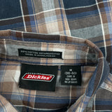 Dickies Checked Flannel Shirt - Medium Brown Cotton Blend