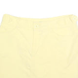 DOCKERS Womens Yellow Cotton Blend Mini Skirt UK 6 Casual Comfortable Style