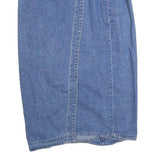 RED CAMEL Womens Blue Denim Pencil Midi Cotton Blend Skirt S Button Detail