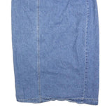 RED CAMEL Womens Blue Denim Pencil Midi Cotton Blend Skirt S Button Detail