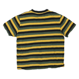 GUESS Mens Yellow & Green Striped Modern T-Shirt XL Short Sleeve Crew Neck