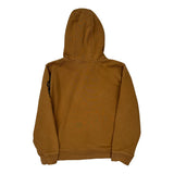 Age 10-12 Carhartt Spellout Hoodie - Medium Brown Cotton