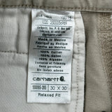 Carhartt Pants - 30W 29L Khaki Cotton
