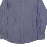 BOSS HUGO BOSS Mens Blue Shirt M Cotton Long Sleeve Button Closure Formal