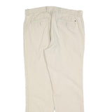 TOMMY HILFIGER Mens Slim Fit Beige Cotton Blend Trousers W32 L30 Zip Closure