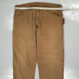 Dickies Double Knee Carpenter Trousers - 38W 30L Brown Cotton