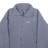 BERGHAUS Womens Blue Grey Zip Fleece Jacket XL Polyester Outdoor Casual Warm