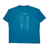 Single Stitch Hanes Graphic T-Shirt - XL Blue Cotton Blend